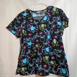 Disney Pixar Monsters Nurse Scrub Size Small